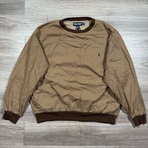 Men’s Vintage Polo Golf Ralph Lauren Houndstooth Crewneck Windbreaker Size XXL